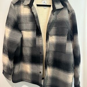 H&M Monochrome Sherpa Jacket